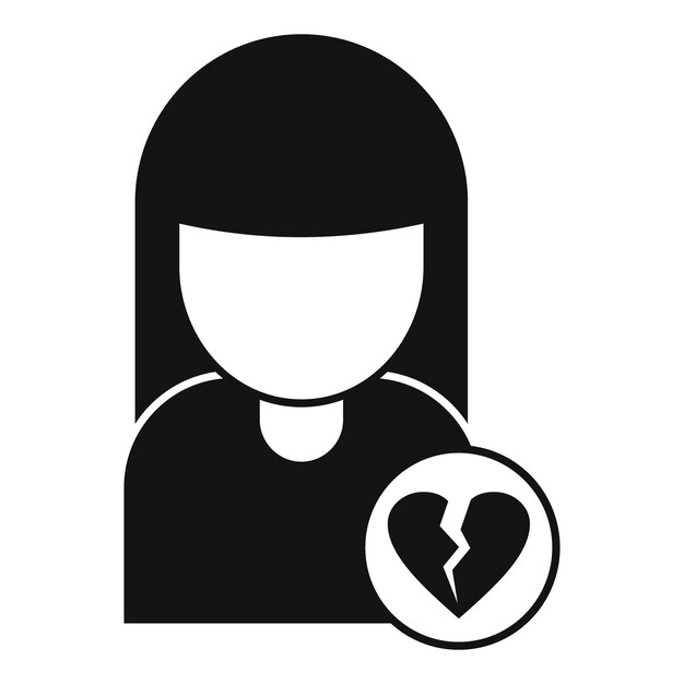 Chica error icono simple vector redes sociales persona de negocios