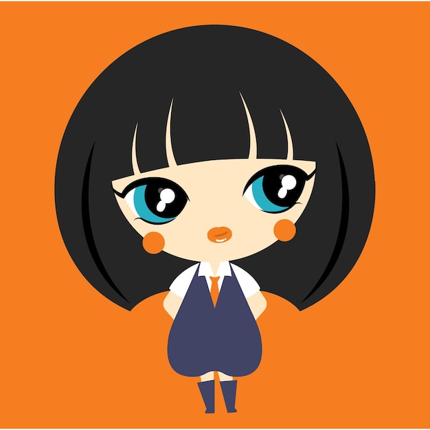 Chica de la escuela linda chica de la Escuela clip art