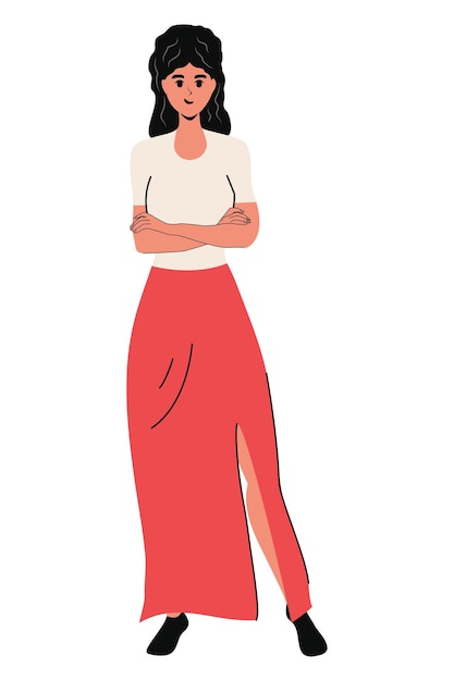 La chica está a la moda.