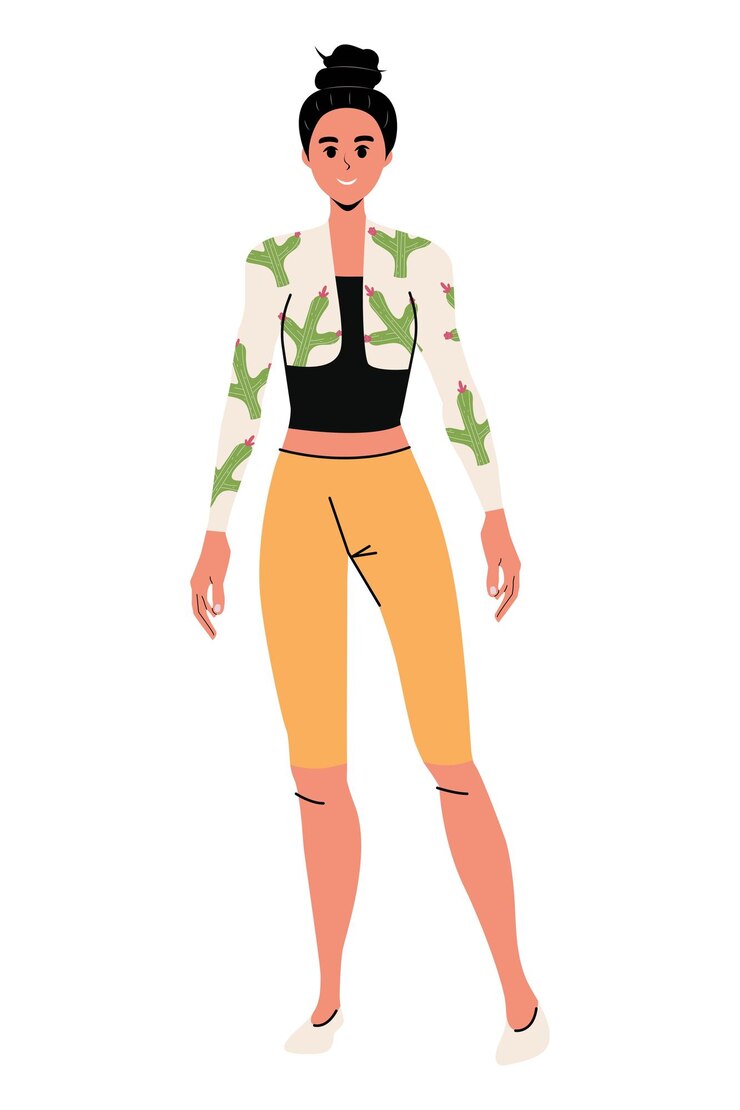 Vector la chica está a la moda.