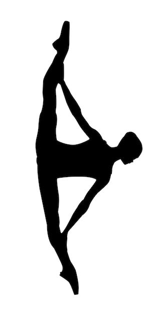 una chica graciosa en un salto de ballet