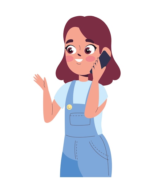 chica hablando por teléfono inteligente