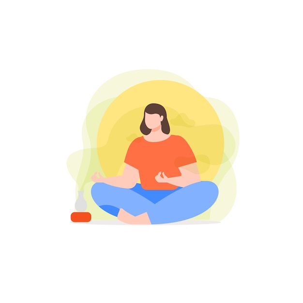 Chica haciendo meditacion