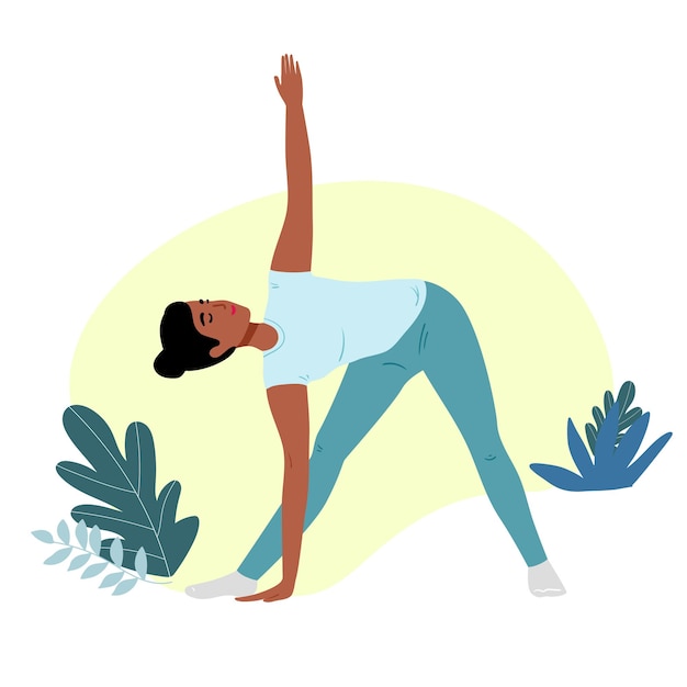 Chica haciendo yoga. Estilo de vida saludable y concepto de yoga.