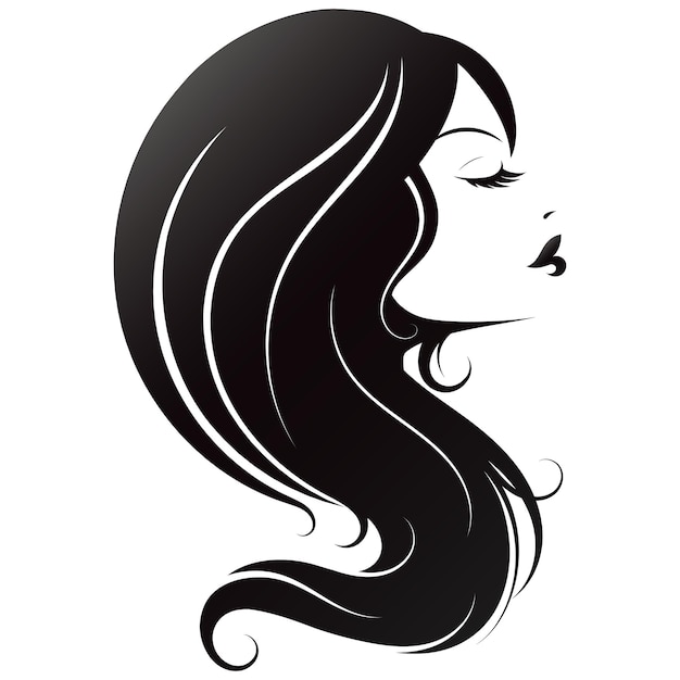 Chica con hermosos rizos de diseño de cabello