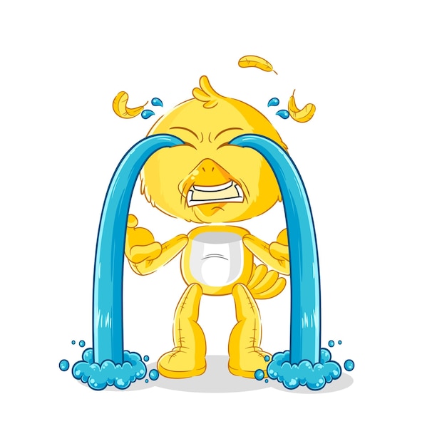 Chica llorando ilustración vector de caracteres