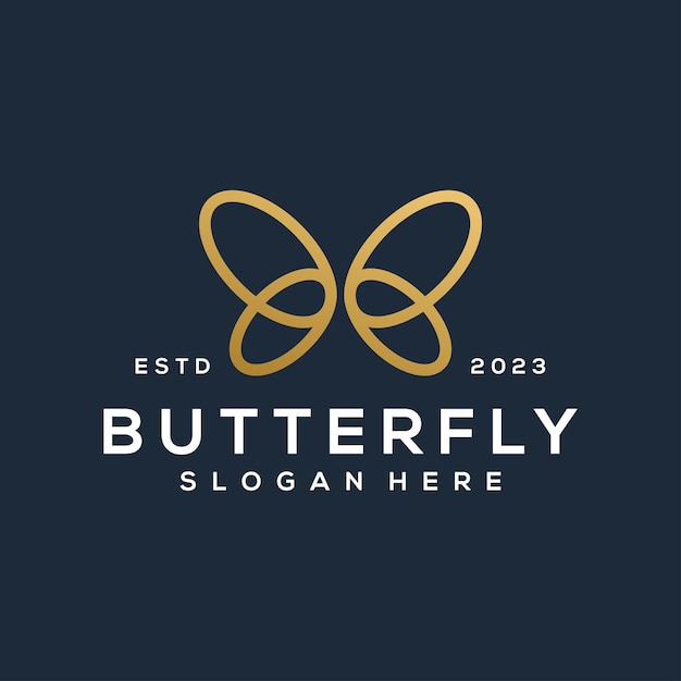 Chica mariposa con hoja de alas para el bienestar mujer vida sana naturaleza nutrición logotipo diseño inspira