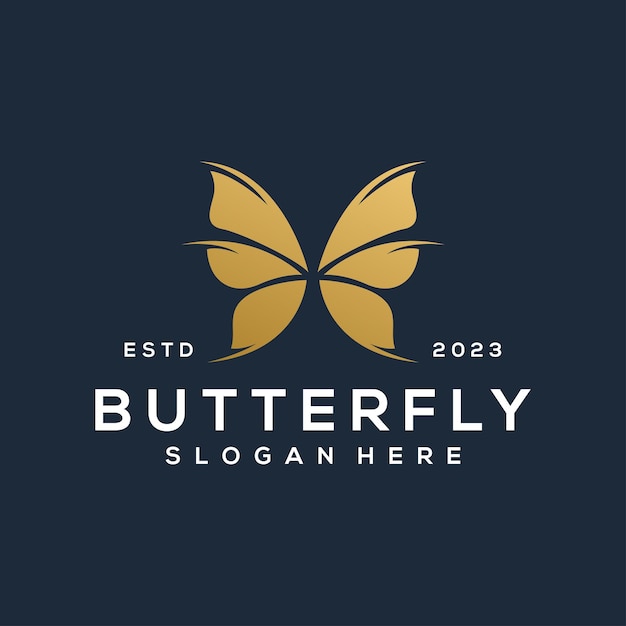 Chica mariposa con hoja de alas para el bienestar mujer vida sana naturaleza nutrición logotipo diseño inspira
