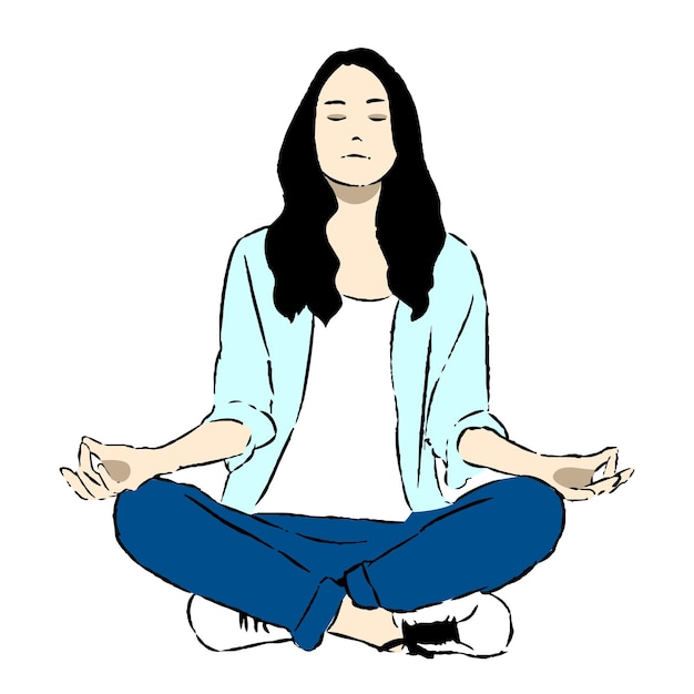 Chica de meditación