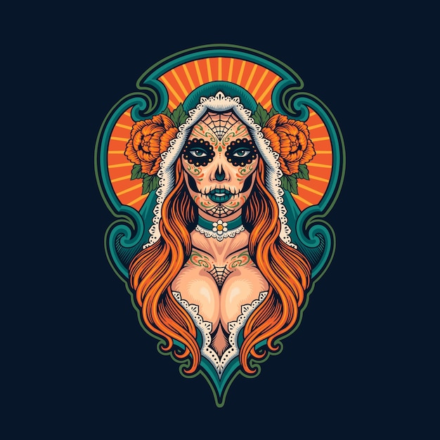 Vector la chica de los muertos.