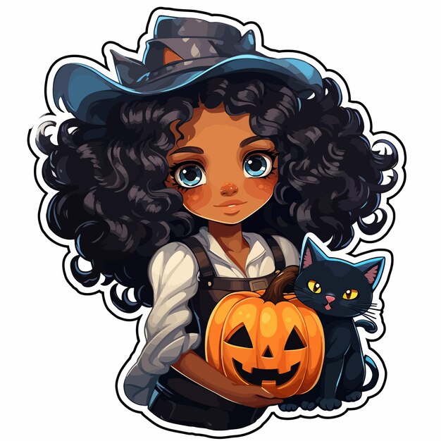 chica negra personaje de halloween