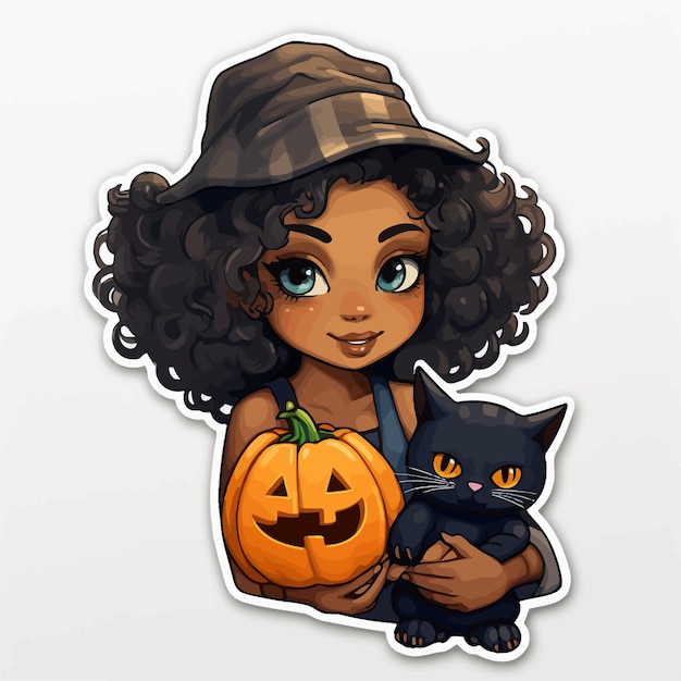 chica negra personaje de halloween