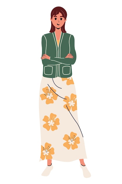 Chica plana y a la moda Mujer