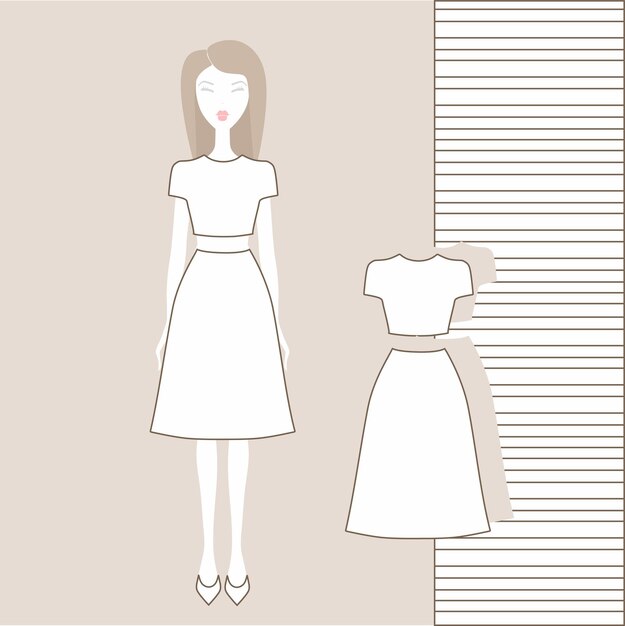 chica en ropa de moda vestir traje festivo