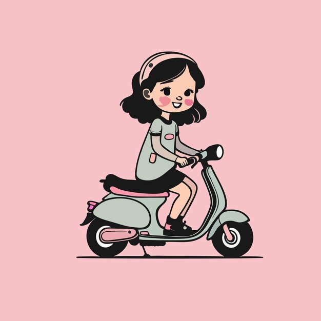 La chica del scooter.