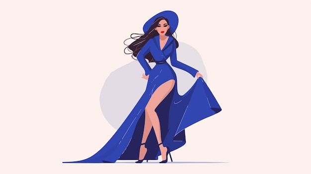 la chica del vestido azul
