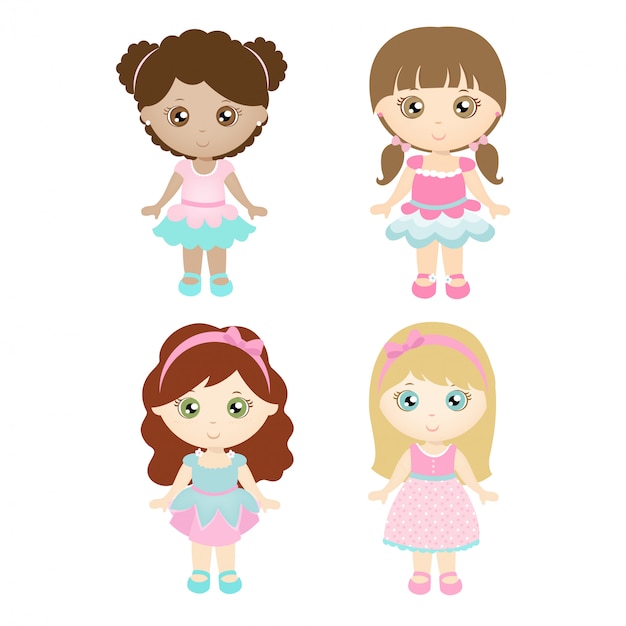 Vector chicas lindas