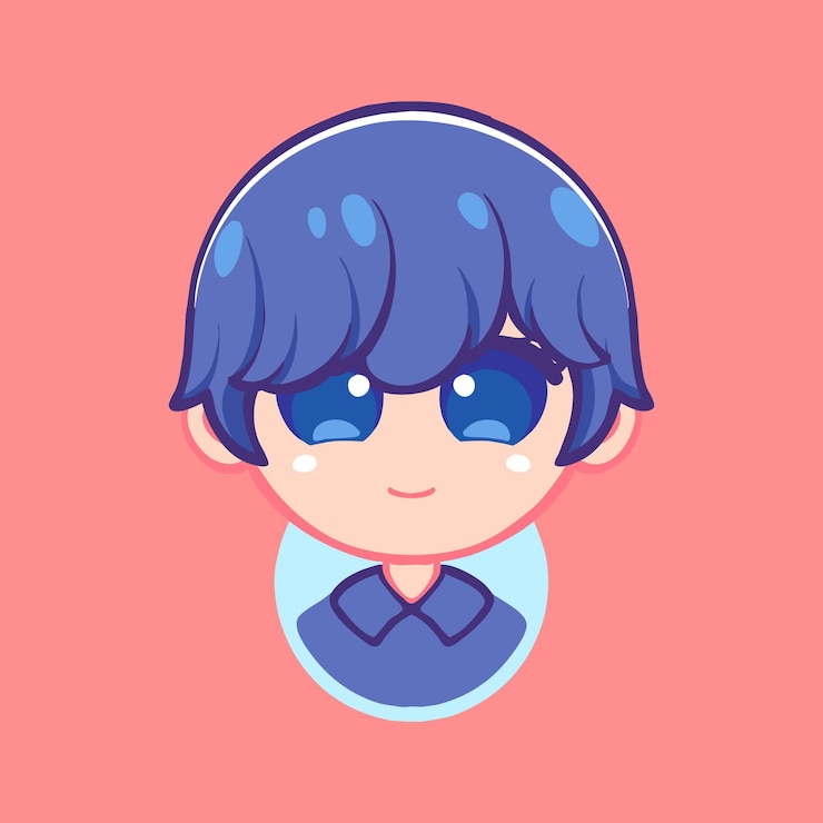 Vector el chico anime chibi ilustración vector