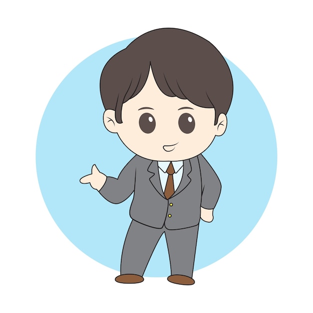 chico chibi un hombre de negocios