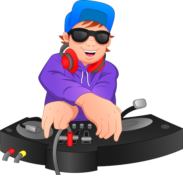 chico disc jockey está realizando