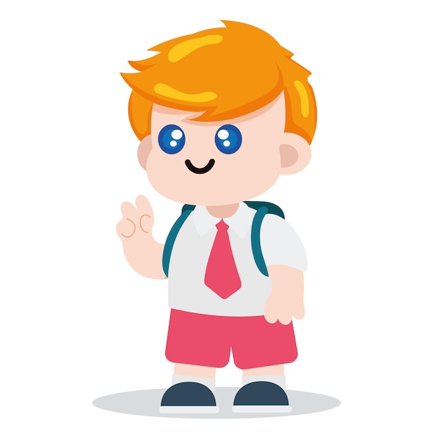 Chico personaje de dibujos animados Estudiante Vector
