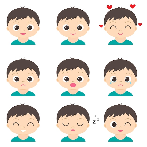 Chicos de dibujos animados lindo