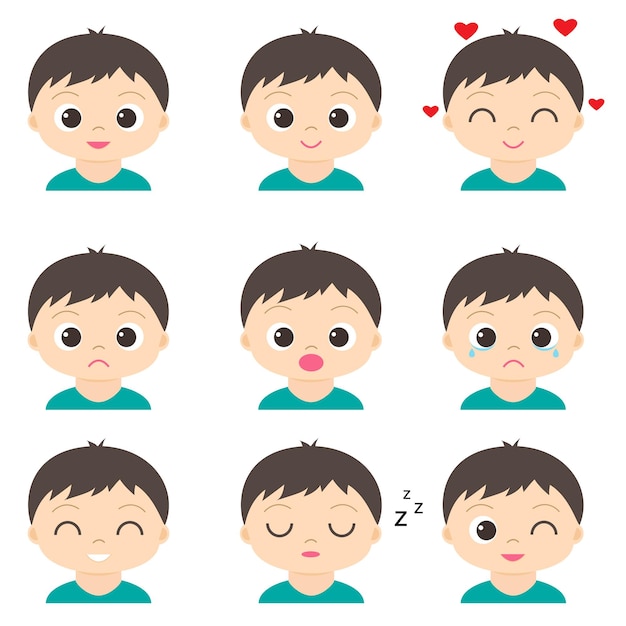 Vector chicos de dibujos animados lindo