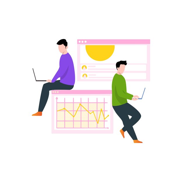 Los chicos están trabajando en páginas web.