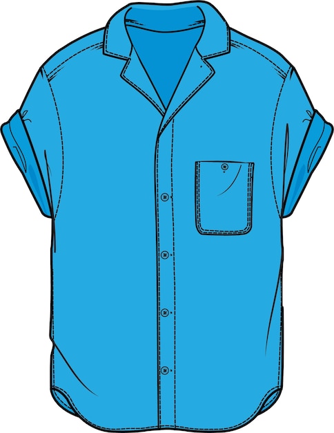 Chicos inteligentes camisa de peste vector ilustración plantilla paquete técnico dibujo técnico plano boceto plano