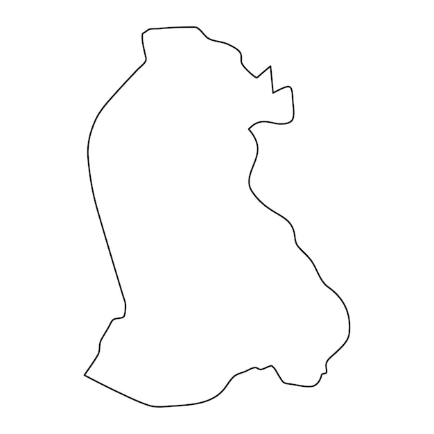 Chiesanuova castelli mapa de la división administrativa de San Marino Ilustración vectorial