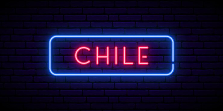 Vector chile letrero de neón letrero de luz brillante