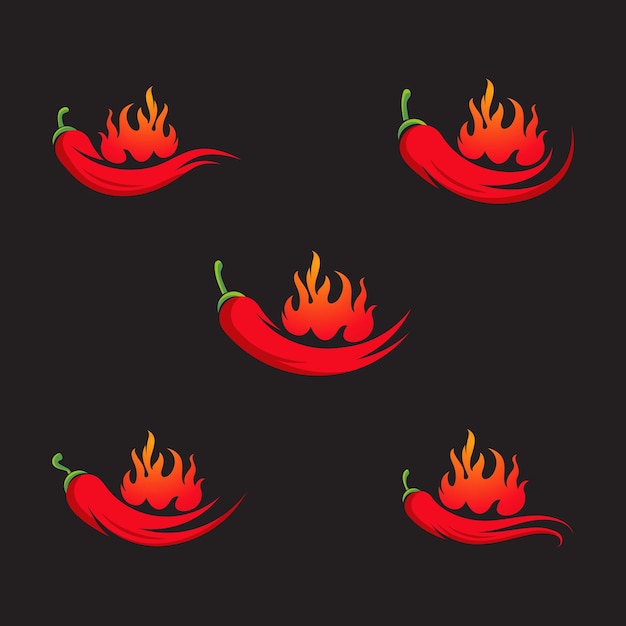 Vector chile natural al rojo vivo icono vector ilustración