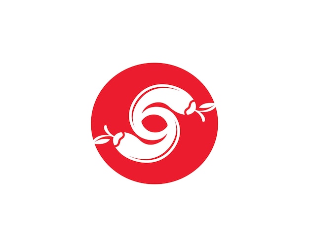 Chile natural al rojo vivo icono vector ilustración