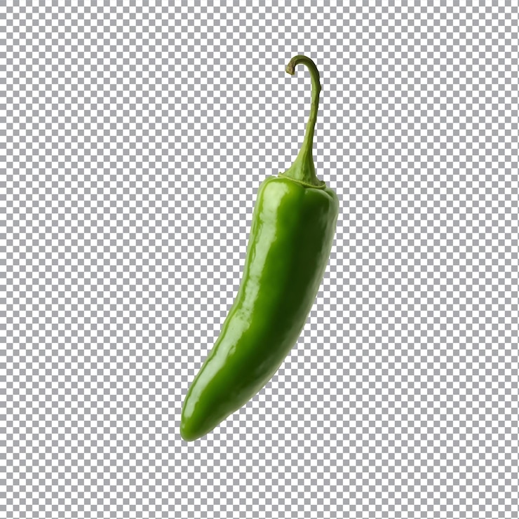 Vector chile verde fresco aislado sobre un fondo transparente