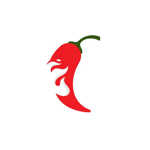 Chili logo vector Plantilla de símbolo de comida picante