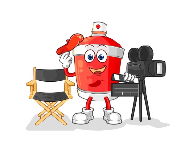Chili spray director mascota vector de dibujos animados