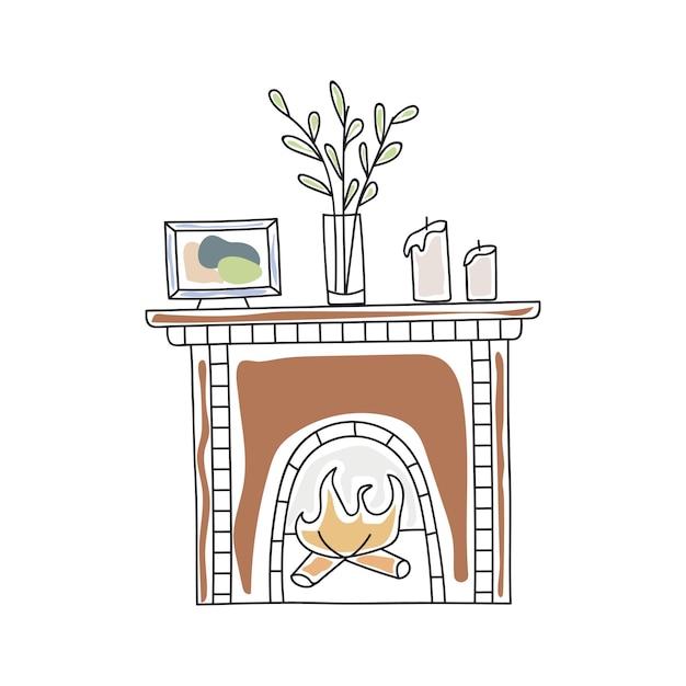 chimenea en estilo garabato