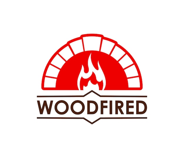 Chimenea hogar horno de leña icono o emblema