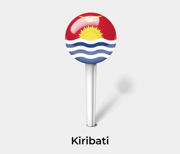 Chincheta de Kiribati para la ilustración de vector de mapa