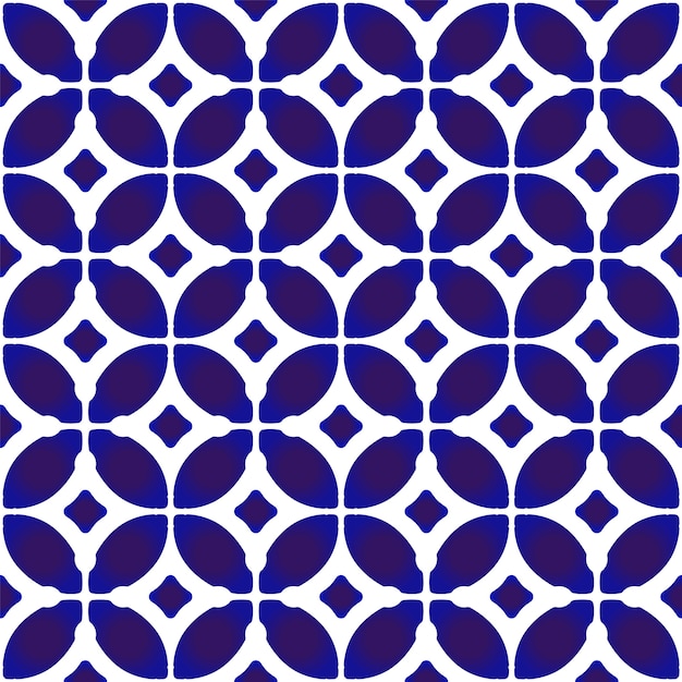 Chino de patrones sin fisuras azul y blanco