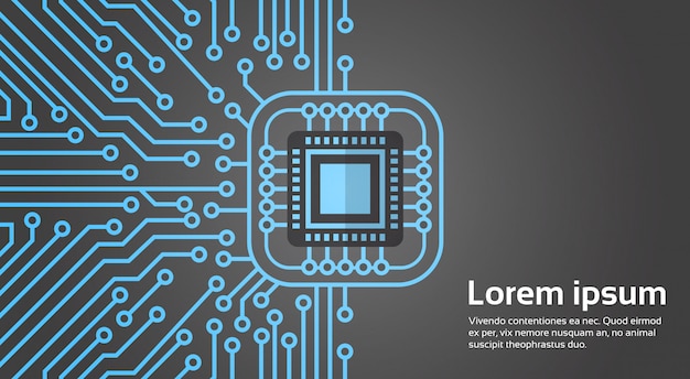 Chip de computadora Moterboard Red Data Center Sistema Banner
