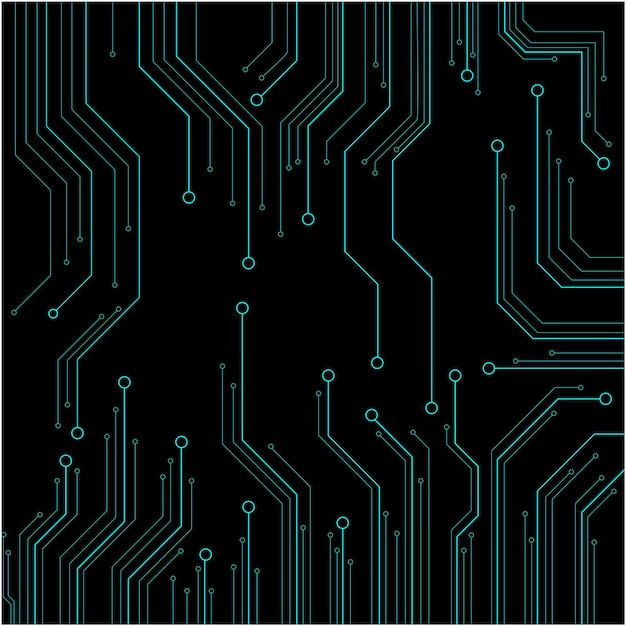 Chip de computadora Vector de placa de circuito electrónico para concepto de tecnología y finanzas y educación para f