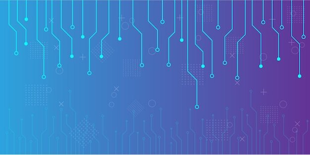 Chip de computadora vector de placa de circuito electrónico para concepto de tecnología y finanzas y educación