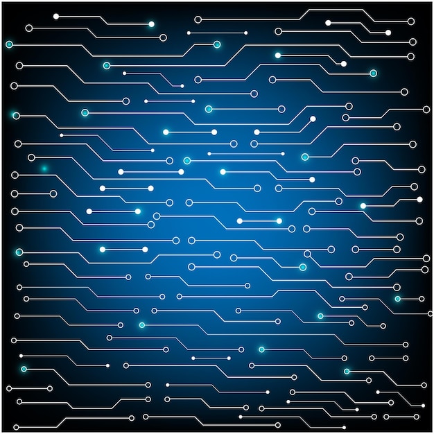 Chip de computadora Vector de placa de circuito electrónico para concepto de tecnología y finanzas y educación