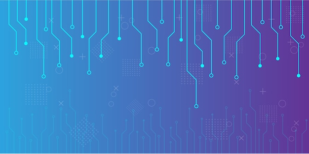Chip de computadora Vector de placa de circuito electrónico para tecnología y concepto de finanzas y educación