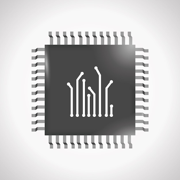 Chip icono mínimo aislado