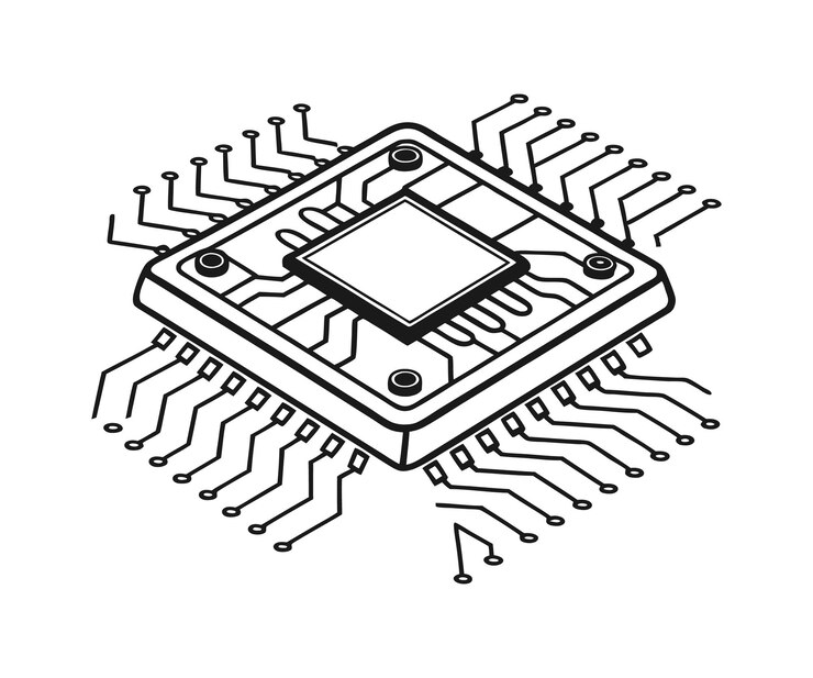 Vector chip de microprocesador