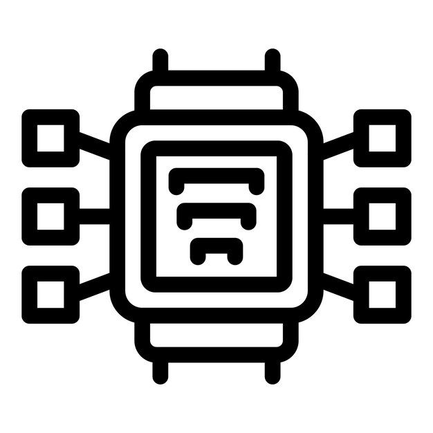 Chip de procesador moderno que gestiona el flujo de datos con conexiones