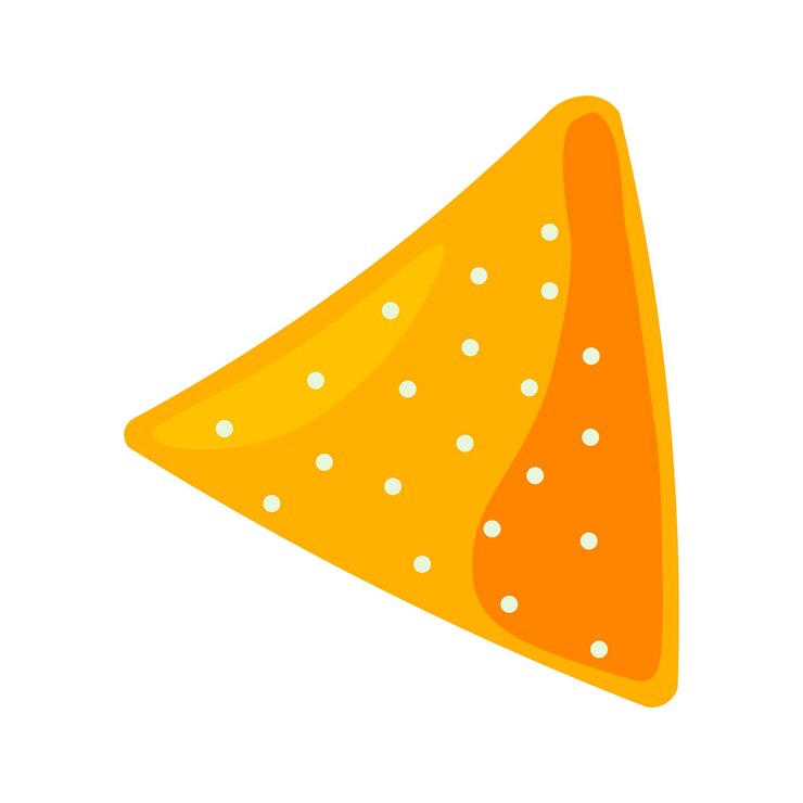 Vector chips de nachos mexicanos triangulares