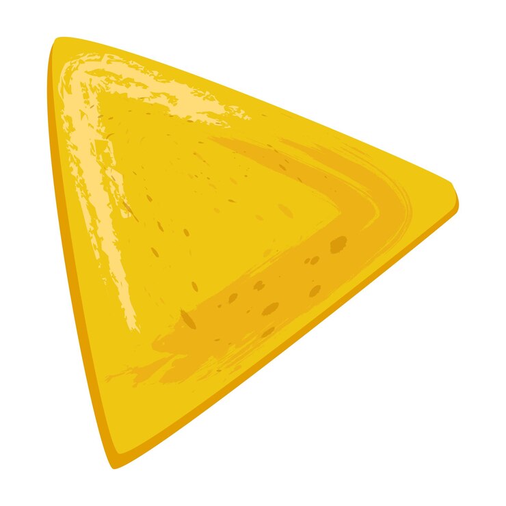 Vector chips de tortilla o tortilla de nachos icono de color de vector plano para aplicaciones y sitios web